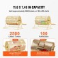 VEVOR Raffle Drum, 11,6 x Ø7,48 ιντσών Brass Plated Ticket Raffle Spinning Cage, Χωράει 2500 εισιτήρια ή 100 μπάλες πινγκ πονγκ, μεταλλικό σχέδιο λοταρίας με ξύλινη περιστροφική λαβή, για κάλπες Bingo Pa