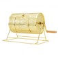 VEVOR Raffle Drum, 11,6 x Ø7,48 ιντσών Brass Plated Ticket Raffle Spinning Cage, Χωράει 2500 εισιτήρια ή 100 μπάλες πινγκ πονγκ, μεταλλικό σχέδιο λοταρίας με ξύλινη περιστροφική λαβή, για κάλπες Bingo Pa