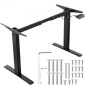 Πλαίσιο γραφείου VEVOR Standing, ρυθμιζόμενο ύψος 70-117 cm & 95-158 cm μήκος Ηλεκτρικά πόδια γραφείου υπολογιστή, εργονομική βάση σταθμού εργασίας DIY για σπίτι και γραφείο (Μόνο μαύρο πλαίσιο)