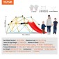 VEVOR Climbing Dome, 8FT Geometric Dome Climber με τσουλήθρα, για παιδιά 3 έως 9 ετών, Jungle Gym που υποστηρίζει 600LBS και εύκολη συναρμολόγηση, με λαβή αναρρίχησης, εξοπλισμό παιχνιδιού εξωτερικού χώρου και εσωτερικού χώρου για παιδιά