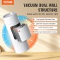 VEVOR 16 Pack Straight Sublimation Tumblers, 20 oz/567 g Blank Tumbler Bulk, από ανοξείδωτο χάλυβα διπλού τοιχώματος ποτηράκια με άχυρο, καπάκι, βούρτσα, βάση, συρρικνωμένο περιτύλιγμα, κουτί δώρου, για πρέσα θερμότητας και μεταφορά θερμότητας