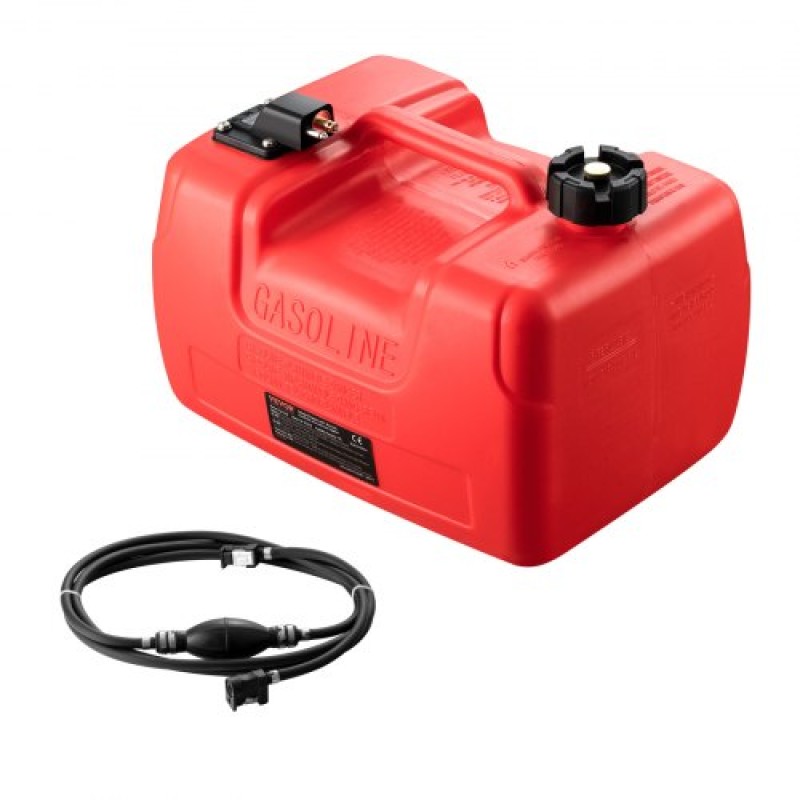 Δεξαμενή καυσίμου VEVOR Boat, 3,17-Gallon/12-L Marine Outboard Transfer Tank, Transfer Tank with 9,8ft Hose, Gauge for Outboard Engine, Yacht, Fishing Boat, Deck, Red
