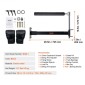 VEVOR Wall Mount Boxing Spinning Bar, Ρυθμιζόμενη Spinning Bar, Boxing Speed ​​Trainer με γάντια, Black Reflex Boxing Bar, Boxing Training Equipment for Kickboxing, MMA, Stress Relief, Fitness