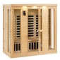 VEVOR Far Infrared Wooden Sauna, Room Home Sauna Spa για 3 έως 4 Άτομα, Χαμηλή EMF Far Infrared Ξύλινη σάουνα Hemlock με σκληρυμένη γυάλινη πόρτα & ηχεία Bluetooth & φώτα χρωμοθεραπείας, 2580W εσωτερικού χώρου