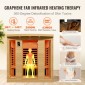 VEVOR Far Infrared Wooden Sauna, Room Home Sauna Spa για 3 έως 4 Άτομα, Χαμηλή EMF Far Infrared Ξύλινη σάουνα Hemlock με σκληρυμένη γυάλινη πόρτα & ηχεία Bluetooth & φώτα χρωμοθεραπείας, 2580W εσωτερικού χώρου