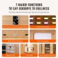VEVOR Far Infrared Wooden Sauna, Room Home Sauna Spa για 3 έως 4 Άτομα, Χαμηλή EMF Far Infrared Ξύλινη σάουνα Hemlock με σκληρυμένη γυάλινη πόρτα & ηχεία Bluetooth & φώτα χρωμοθεραπείας, 2580W εσωτερικού χώρου