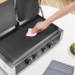 Εμπορική σχάρα Panini VEVOR, Ηλεκτρικό σάντουιτς Panini Maker 3600W, Ανοξείδωτη διπλή πρέσα σάντουιτς, ψησταριά Panini με έλεγχο θερμοκρασίας, 48x23cm Πλήρης επίπεδη εμαγιέ πλάκα, για μπριζόλα χάμπουργκερ μπέικον