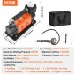 VEVOR 12V Heavy Duty Air Compressor - με κιτ φουσκώματος ελαστικών ψηφιακού μετρητή πίεσης, φορητό φουσκωτό ελαστικών 7,06 CFM, αντλία αέρα εκτός δρόμου 150 PSI με αντάπτορες για φορτηγά Αυτοκίνητο SUV 4 x 4 Vehicle RV