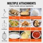 VEVOR Commercial Food Mixer, 18,7L Commercial Stand Mixer με 3 Ρυθμιζόμενες ταχύτητες, 1100W Ζυμίξερ με μπολ από ανοξείδωτο ατσάλι και 3 εξαρτήματα ανάμειξης, Ιδανικό για εστιατόριο, αρτοποιείο, ζαχαροπλαστείο, Caf