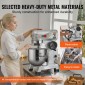 VEVOR Commercial Food Mixer, 18,7L Commercial Stand Mixer με 3 Ρυθμιζόμενες ταχύτητες, 1100W Ζυμίξερ με μπολ από ανοξείδωτο ατσάλι και 3 εξαρτήματα ανάμειξης, Ιδανικό για εστιατόριο, αρτοποιείο, ζαχαροπλαστείο, Caf
