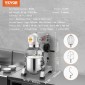 VEVOR Commercial Food Mixer, 18,7L Commercial Stand Mixer με 3 Ρυθμιζόμενες ταχύτητες, 1100W Ζυμίξερ με μπολ από ανοξείδωτο ατσάλι και 3 εξαρτήματα ανάμειξης, Ιδανικό για εστιατόριο, αρτοποιείο, ζαχαροπλαστείο, Caf