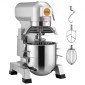 VEVOR Commercial Food Mixer, 18,7L Commercial Stand Mixer με 3 Ρυθμιζόμενες ταχύτητες, 1100W Ζυμίξερ με μπολ από ανοξείδωτο ατσάλι και 3 εξαρτήματα ανάμειξης, Ιδανικό για εστιατόριο, αρτοποιείο, ζαχαροπλαστείο, Caf