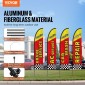 VEVOR Auto Repair Advertising Feather Flag with Pole Kit, Advertising Flags for Business Outside, Περιλαμβάνει 4 Banner Flags, 4 Poles, 4 Ground Stakes, Swooper Flags for Business 16,3 FT