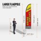 VEVOR Auto Repair Advertising Feather Flag with Pole Kit, Advertising Flags for Business Outside, Περιλαμβάνει 4 Banner Flags, 4 Poles, 4 Ground Stakes, Swooper Flags for Business 16,3 FT