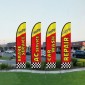 VEVOR Auto Repair Advertising Feather Flag with Pole Kit, Advertising Flags for Business Outside, Περιλαμβάνει 4 Banner Flags, 4 Poles, 4 Ground Stakes, Swooper Flags for Business 16,3 FT