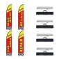 VEVOR Auto Repair Advertising Feather Flag with Pole Kit, Advertising Flags for Business Outside, Περιλαμβάνει 4 Banner Flags, 4 Poles, 4 Ground Stakes, Swooper Flags for Business 16,3 FT