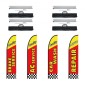 VEVOR Auto Repair Advertising Feather Flag with Pole Kit, Advertising Flags for Business Outside, Περιλαμβάνει 4 Banner Flags, 4 Poles, 4 Ground Stakes, Swooper Flags for Business 16,3 FT