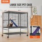 VEVOR 39" κυλιόμενο μεταλλικό κουνάβι, μεγάλο κλουβί για ζώα 2 επιπέδων, μικρό κλουβί ζώων με ράμπες και δίσκο, εύκολο στη ρύθμιση για κατοικίδια αρουραίους, χάμστερ, ινδικό χοιρίδιο, τσιντσιλά, σκίουρος, σκαντζόχοιροι, λαγουδάκι