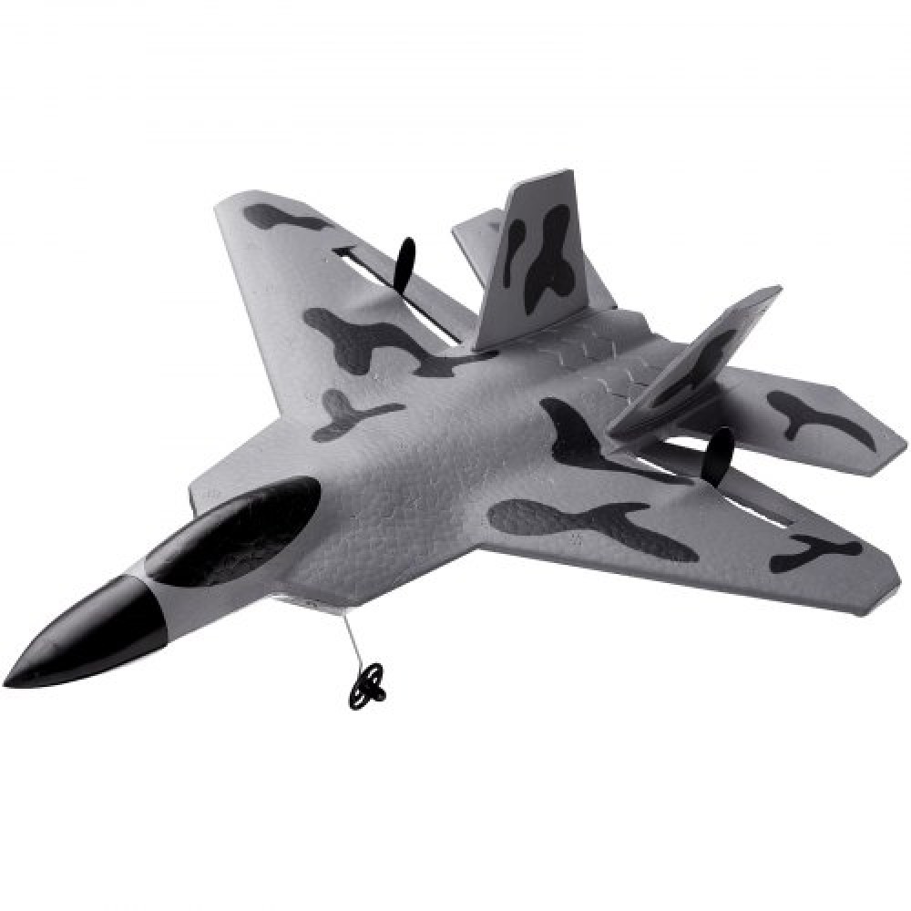 VEVOR RC Plane, 2,4 GHZ 2 Channel Remote Control Airplane with 6-Axis Gyro Stabilizer, Ready to Fly Fighter Aircraft Plane Toy με 2 μπαταρίες, Easy to Fly RC Glider για Ενήλικες Παιδιά Αρχάριους Αγόρια
