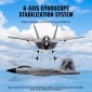 VEVOR RC Plane, 2,4 GHZ 2 Channel Remote Control Airplane with 6-Axis Gyro Stabilizer, Ready to Fly Fighter Aircraft Plane Toy με 2 μπαταρίες, Easy to Fly RC Glider για Ενήλικες Παιδιά Αρχάριους Αγόρια