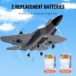 VEVOR RC Plane, 2,4 GHZ 2 Channel Remote Control Airplane with 6-Axis Gyro Stabilizer, Ready to Fly Fighter Aircraft Plane Toy με 2 μπαταρίες, Easy to Fly RC Glider για Ενήλικες Παιδιά Αρχάριους Αγόρια