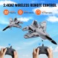 VEVOR RC Plane, 2,4 GHZ 2 Channel Remote Control Airplane with 6-Axis Gyro Stabilizer, Ready to Fly Fighter Aircraft Plane Toy με 2 μπαταρίες, Easy to Fly RC Glider για Ενήλικες Παιδιά Αρχάριους Αγόρια