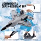VEVOR RC Plane, 2,4 GHZ 2 Channel Remote Control Airplane with 6-Axis Gyro Stabilizer, Ready to Fly Fighter Aircraft Plane Toy με 2 μπαταρίες, Easy to Fly RC Glider για Ενήλικες Παιδιά Αρχάριους Αγόρια