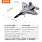 VEVOR RC Plane, 2,4 GHZ 2 Channel Remote Control Airplane with 6-Axis Gyro Stabilizer, Ready to Fly Fighter Aircraft Plane Toy με 2 μπαταρίες, Easy to Fly RC Glider για Ενήλικες Παιδιά Αρχάριους Αγόρια
