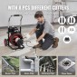 Μηχάνημα καθαρισμού αποχέτευσης VEVOR 30m x 10,5mm, Auto Feed Sewer Snake Auger on Wheels - με 8 κόφτες & ποδοδιακόπτης που ενεργοποιείται με αέρα για σωλήνες 50mm έως 100mm