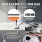 VEVOR Drain Cleaner Machine 30m x 9,5mm, Auto Feed Sewer Snake Drain Auger on Wheels, Portable Drain Cleaning Machine with 8 Cutters & Air-Activated Foot Switch for 50mm to 100mm Pipes