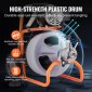 VEVOR Drain Cleaner Machine 30m x 9,5mm, Auto Feed Sewer Snake Drain Auger on Wheels, Portable Drain Cleaning Machine with 8 Cutters & Air-Activated Foot Switch for 50mm to 100mm Pipes