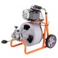 VEVOR Drain Cleaner Machine 30m x 9,5mm, Auto Feed Sewer Snake Drain Auger on Wheels, Portable Drain Cleaning Machine with 8 Cutters & Air-Activated Foot Switch for 50mm to 100mm Pipes