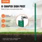 Πινακίδα U-Channel VEVOR 8FT, Σταθερός στύλος φράχτη από χάλυβα βαρέως τύπου 4 Pack, Πινακίδα U-Channel από χάλυβα φράχτη για κήπο, αυλή, φάρμα ή διασταύρωση κυκλοφορίας