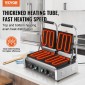 Εμπορική σχάρα Panini VEVOR, Ηλεκτρικό σάντουιτς Panini Maker 3600W, Ανοξείδωτη πρέσα διπλής σάντουιτς, Panini Grill Temp Control, 48x23cm Πλήρης αυλάκωση εμαγιέ, για μπριζόλα χάμπουργκερ μπέικον