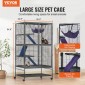 VEVOR 164,1 cm Μεταλλικό κλουβί για μικρά ζώα Κλουβί κουνάβι 4 επιπέδων με ράμπες δίσκου 3
