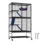 VEVOR 164,1 cm Μεταλλικό κλουβί για μικρά ζώα Κλουβί κουνάβι 4 επιπέδων με ράμπες δίσκου 3