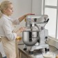 VEVOR Commercial Food Mixer, 28,5L Commercial Stand Mixer με 3 Ρυθμιζόμενες ταχύτητες, 1100W Ζυμίξερ με μπολ από ανοξείδωτο χάλυβα και 3 εξαρτήματα ανάμειξης, Ιδανικό για εστιατόριο, αρτοποιείο, ζαχαροπλαστείο, Caf