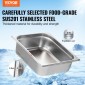 VEVOR 8 Pack Pans Hotel, 1/2 Size Anti-Jam Steam Pan with Kap, πάχους 0,8mm από ανοξείδωτο ατσάλι Επιτραπέζιο τηγάνι ατμού 4 ιντσών, Εμπορικό τηγάνι 4 ιντσών, Αποθηκευτικό τηγάνι τροφοδοσίας, για βιομηχανικό και επιστημονικό