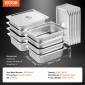 VEVOR 8 Pack Pans Hotel, 1/2 Size Anti-Jam Steam Pan with Kap, πάχους 0,8mm από ανοξείδωτο ατσάλι Επιτραπέζιο τηγάνι ατμού 4 ιντσών, Εμπορικό τηγάνι 4 ιντσών, Αποθηκευτικό τηγάνι τροφοδοσίας, για βιομηχανικό και επιστημονικό