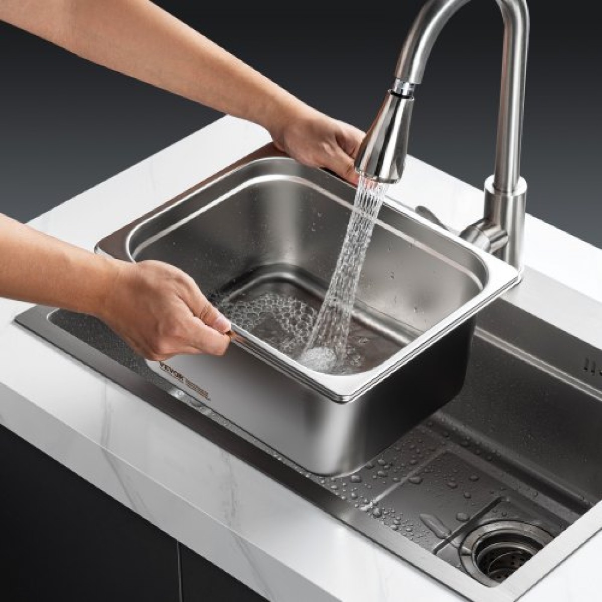 VEVOR 8 Pack Pans Hotel, 1/2 Size Anti-Jam Steam Pan with Kap, πάχους 0,8mm από ανοξείδωτο ατσάλι Επιτραπέζιο τηγάνι ατμού 4 ιντσών, Εμπορικό τηγάνι 4 ιντσών, Αποθηκευτικό τηγάνι τροφοδοσίας, για βιομηχανικό και επιστημονικό