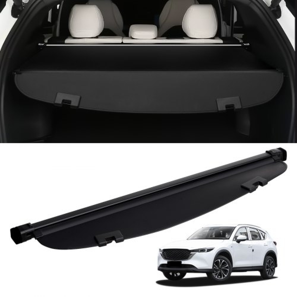Πτυσσόμενο κάλυμμα φορτίου VEVOR για Mazda, αναβαθμισμένο αδιάβροχο κάλυμμα πορτμπαγκάζ ασπίδα ασφαλείας για Mazda CX-5 2017-2025 5-θέσιο, κάλυμμα πίσω πορτμπαγκάζ ανθεκτικό στην υπεριώδη ακτινοβολία, κράμα αλουμινίου & υφή δέρματος από PVC