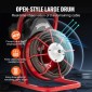 Μηχάνημα καθαρισμού αποχέτευσης VEVOR 23m x 13mm, Χειροκίνητη τροφοδοσία Sewer Snake Auger with 4 Cutters & ποδοδιακόπτης που ενεργοποιείται με αέρα για σωλήνες 50mm έως 150mm