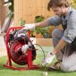 Μηχάνημα καθαρισμού αποχέτευσης VEVOR 15m x 8mm, Αυτόματη τροφοδοσία αποχετευτικού τρυπανιού φιδιού με 4 κόφτες & διακόπτης ποδιών με λειτουργία αέρα για σωλήνες 50mm έως 100mm