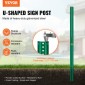 Πινακίδα U-Channel VEVOR 6FT, Σταθερός στύλος φράχτη από χάλυβα βαρέως τύπου 4 Pack, Πινακίδα U-Channel από χάλυβα φράχτη για κήπο, αυλή, φάρμα ή διασταύρωση κυκλοφορίας