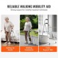 VEVOR Folding Hemi Walker, One Hand Folding Walker για ηλικιωμένους με ρυθμιζόμενο ύψος 6 επιπέδων, ελαφρύ αλουμίνιο |Πλαϊνό βοήθημα κινητικότητας με ένα χέρι για ηλικιωμένα άτομα με ειδικές ανάγκες, έως 350 LBS
