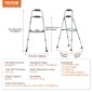 VEVOR Folding Hemi Walker, One Hand Folding Walker για ηλικιωμένους με ρυθμιζόμενο ύψος 6 επιπέδων, ελαφρύ αλουμίνιο |Πλαϊνό βοήθημα κινητικότητας με ένα χέρι για ηλικιωμένα άτομα με ειδικές ανάγκες, έως 350 LBS
