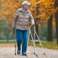 VEVOR Folding Hemi Walker, One Hand Folding Walker για ηλικιωμένους με ρυθμιζόμενο ύψος 6 επιπέδων, ελαφρύ αλουμίνιο |Πλαϊνό βοήθημα κινητικότητας με ένα χέρι για ηλικιωμένα άτομα με ειδικές ανάγκες, έως 350 LBS