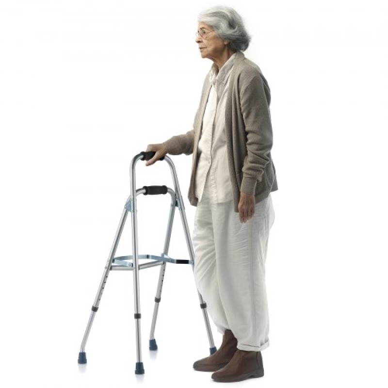 VEVOR Folding Hemi Walker, One Hand Folding Walker για ηλικιωμένους με ρυθμιζόμενο ύψος 6 επιπέδων, ελαφρύ αλουμίνιο |Πλαϊνό βοήθημα κινητικότητας με ένα χέρι για ηλικιωμένα άτομα με ειδικές ανάγκες, έως 350 LBS