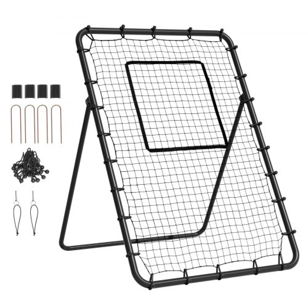 VEVOR Baseball And Softball Rebounder Net, 4 x 6 Feet PitchBack Baseball Nest for Pitching and Fielding Training, Pitch Return Trainer Rebound Net με Pitching Target, 4 ρυθμιζόμενες γωνίες