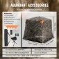 VEVOR Hunting Blind, 270° See Through Ground Blind, 4-5 Person Pop Up Deer Blind για κυνήγι με τσάντα μεταφοράς, φορητή ελαστική σκηνή κυνηγιού, πλέγμα μονής διαδρομής για γαλοπούλα και κυνήγι ελαφιών